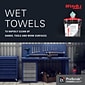 WypAll PowerClean ProScrub Heavy Duty Wet Wipers, Green, 75 Wipers/Bucket, 6 Buckets/Carton (91371)