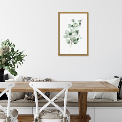 Amanti Art Tender Sprout II (Eucalyptus) by Eva Watts Framed Canvas Wall Art Print, 16" x 23" (A42675040761)