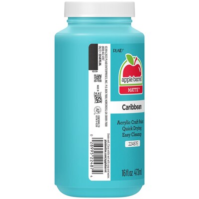 Apple Barrel Acrylic Paint Matte, 16oz., Caribbean, 3/Pack(APP22487E-3)