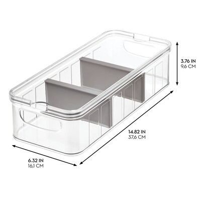 iDESIGN Plastic Organizers, Clear/Gray (27819M6)