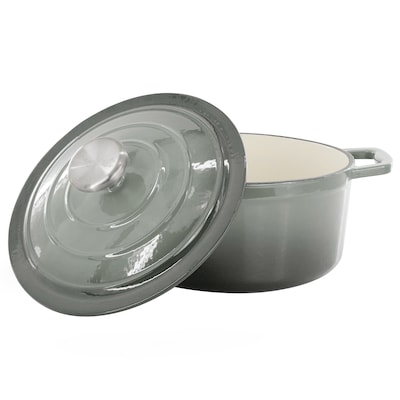 Elama Cast Iron 2.7 Qt Dutch Oven, Gray (935124512M)