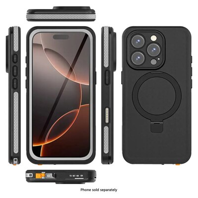 SaharaCase Oasis MagSafe Rugged Case for iPhone 16 Pro Max, Shock Absorbing, Scorpion Black (CP00706)