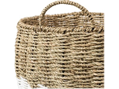 Honey-Can-Do Baskets with Handles, Nesting, Brown/White, 3/Set (STO-08399)