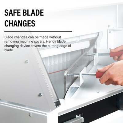 Triumph 4350 16 7/8" Guillotine Paper Cutter, White (CU0452)