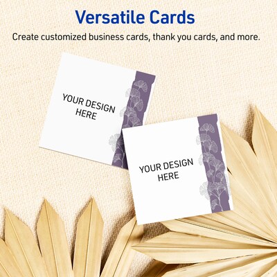 Avery Floral Design Matte Blank Card, White, 90/Pack (S00-F4X)