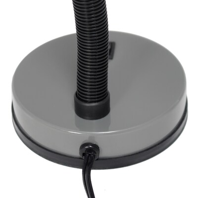 Creekwood Home Essentix Flexible Gooseneck LED Desk Lamp, 14.25", Gray Glossy (CWD-1000-GY)