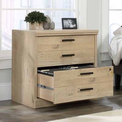Sauder Aspen Post 2-Drawer Lateral File Cabinet, Letter/Legal Size, Lockable, 30"H x 31"W x 19"D, Prime Oak (427013)