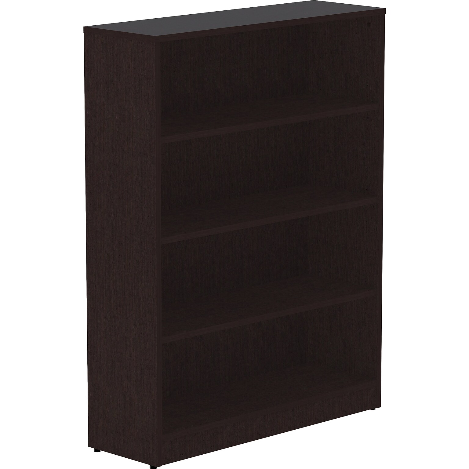 Lorell Essentials 48 4-Shelf Bookcase with Adjustable-Shelves, Espresso Laminate (LLR18227)