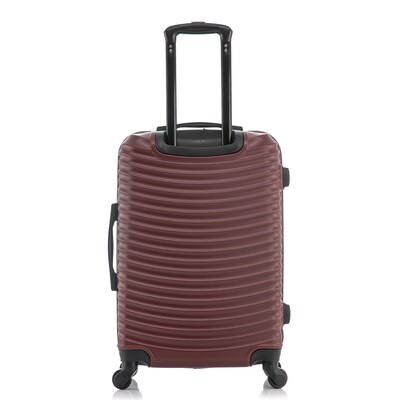 DUKAP Adly 25.39" Hardside Suitcase, 4-Wheeled Spinner, TSA Checkpoint Friendly, Wine (DKADL00M-WIN)