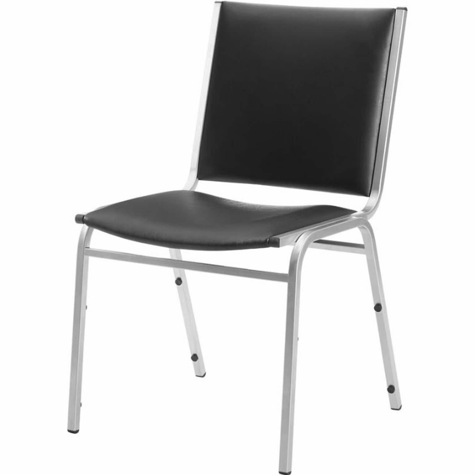 Lorell Armless Stacking Chairs, 20.8W x 19.4D x 35.6H, Black (LLR62502)