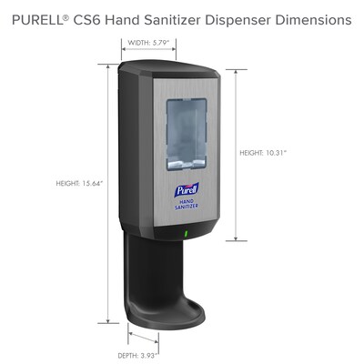 PURELL CS6 Automatic Wall Mounted Hand Sanitizer Dispenser, Graphite (6524-01)