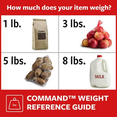 Command Large Hanging Strips, 16 lb., White, 20 Pairs/Pack (17206-20NA)