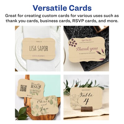 Avery Integrated Cards, 4" x 6", Matte Kraft Brown, 50/Pack (95274)