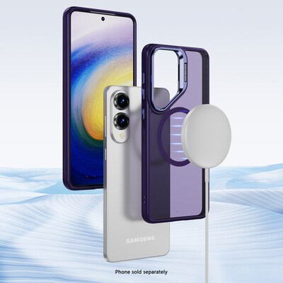 SaharaCase Venture Series Kickstand MagSafe Phone Case for Samsung Galaxy S25 Edge, Shock Absorbing, Purple Orchid (CP00830)