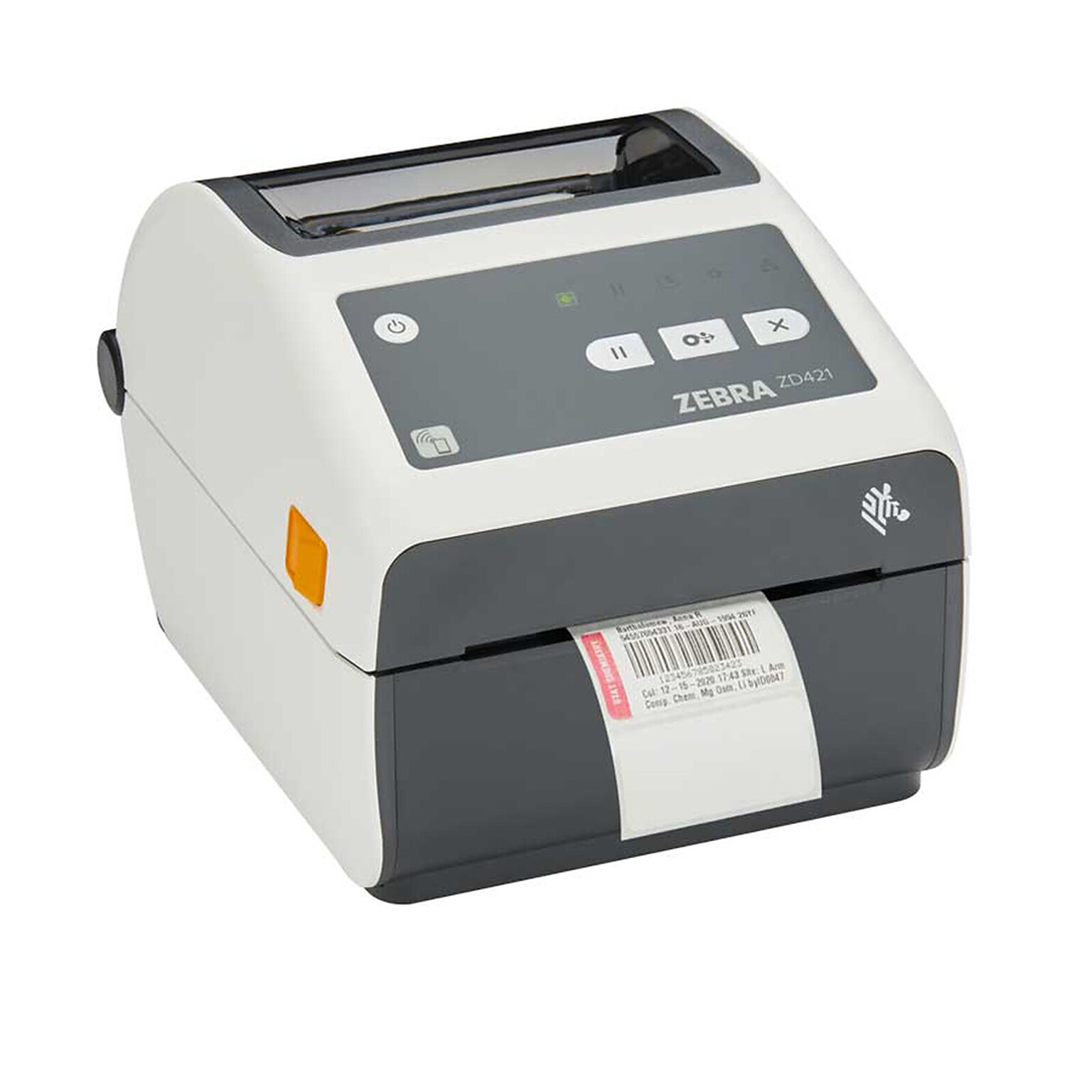 Zebra ZD421-HC Direct Thermal Label/Receipt Printer 4.09” Wide (203dpi), USB/WiFi/Bluetooth, White