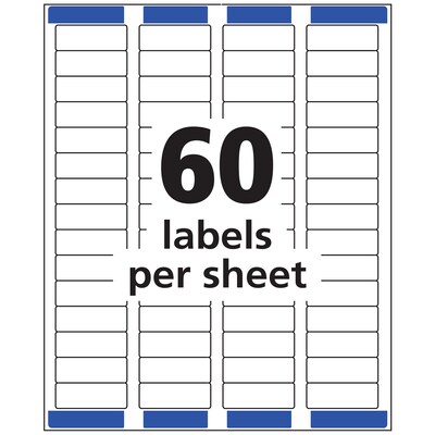 Avery Easy Peel Inkjet Return Address Labels, 2/3" x 1-3/4", Matte White, 1500 Labels/Pack (8195)