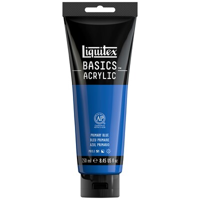 Liquitex BASICS Acrylic Paint Tube, Primary Blue, 250 mL (LIQ4385420)