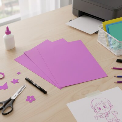 Staples Brights Multipurpose Paper, 24 lbs., 8.5 x 11, Purple, 500/Ream (20110)