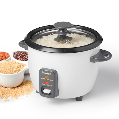 Starfrit SRFT024734 Electric Rice Cooker with Ceramic Coating, White (SRFT024734)