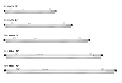 AdirOffice Hanging Clamp Document Holder, 42", Horizontal, Silver Aluminum, 12/Pack (ADI6056--2)