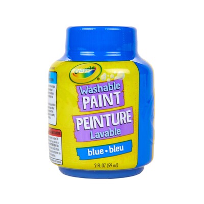 Crayola Washable Kids Paint, Blue, 2 oz., 12/Bundle (BIN542842-12)