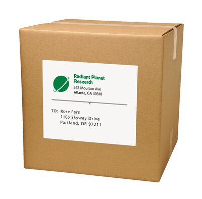 PRES-a-ply Laser/Inkjet Shipping Labels, 8-1/2" x 11", White, 1 Label/Sheet, 100 Sheets/Box (30605)