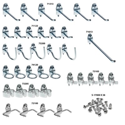 Triton Products DuraHook Kit, 36 Assorted Pegboard Hooks (76936)