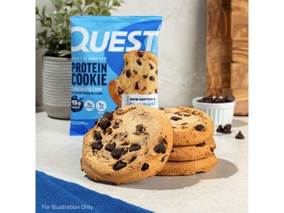 Quest Gluten Free Chocolate Chip Protein Cookies, 2.08 oz., 12/Box (QPCC12M6)