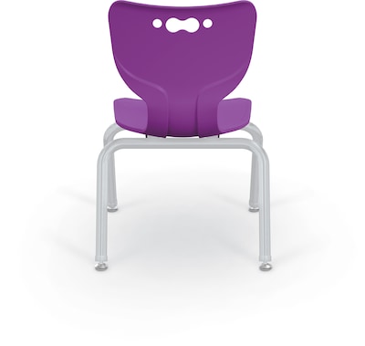 MooreCo 12" Hierarchy Student Chair with 4 Legs, Purple/Platinum Base (703673562140)