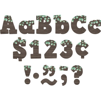 Teacher Created Resources Bold Block 4" Letters Combo Pack, Eucalyptus, 230/Pack, 3 Packs (TCR8450-3)