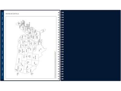 2025 Blue Sky 8" x 10" Monthly Planner, Plastic Cover, Navy Blue (148660-25)
