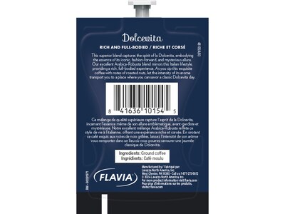 Lavazza Dolcevita Classico Coffee Flavia Freshpack, Medium Roast, 38/Carton (48726)