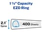 Avery Heavy Duty 1 1/2" 3-Ring View Binders, One Touch EZD Ring, White 12/Pack (79195)