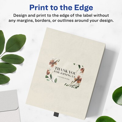 Avery Laser/Inkjet Multipurpose Labels, 3" x 2", Glossy Clear, 80/Pack (94267)