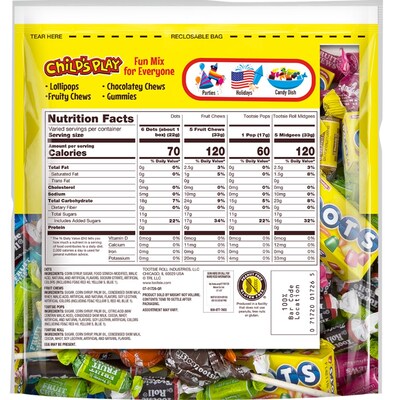 Tootsie Roll Childs Play Assorted Chewy Candy, 26 oz. (TOO1817)