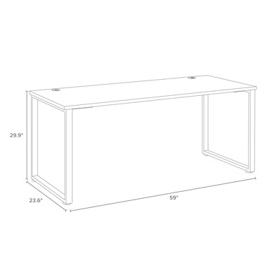 Hirsh Computer and Office Desk, 60" x 24", Black/Weathered Charcoal (23988)