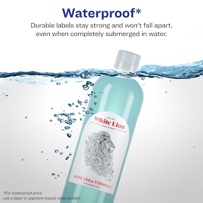 Avery Laser/Inkjet Decorative Edge Waterproof Multipurpose Labels, 3.5  x 4.75, White, 40/Pack (94600)