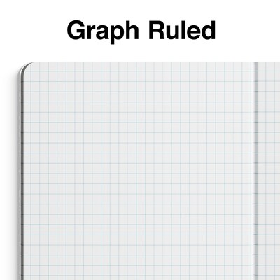 Staples 1-Subject Composition Notebook, 7.5" x 9.75", Graph Ruled, 80 Sheets, Black, 24/Carton (20075CT)
