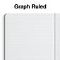 Staples Composition Notebook, 7.5" x 9.75", Graph Ruled, 80 Sheets, Black/White (ST55072)
