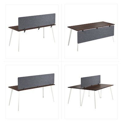 Bush Business Furniture Fabric Privacy Panel, 17.5"H x 70"W, Cool Charcoal (PSP170CL-03)