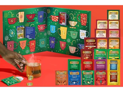 Twinings Tea Advent Calendar Assorted Tea Bags, 48/Box (F18323)