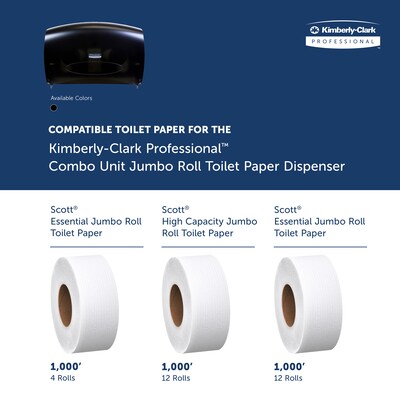 Kimberly-Clark Professional Jumbo Roll Toilet Paper Dispenser, Black (09551)