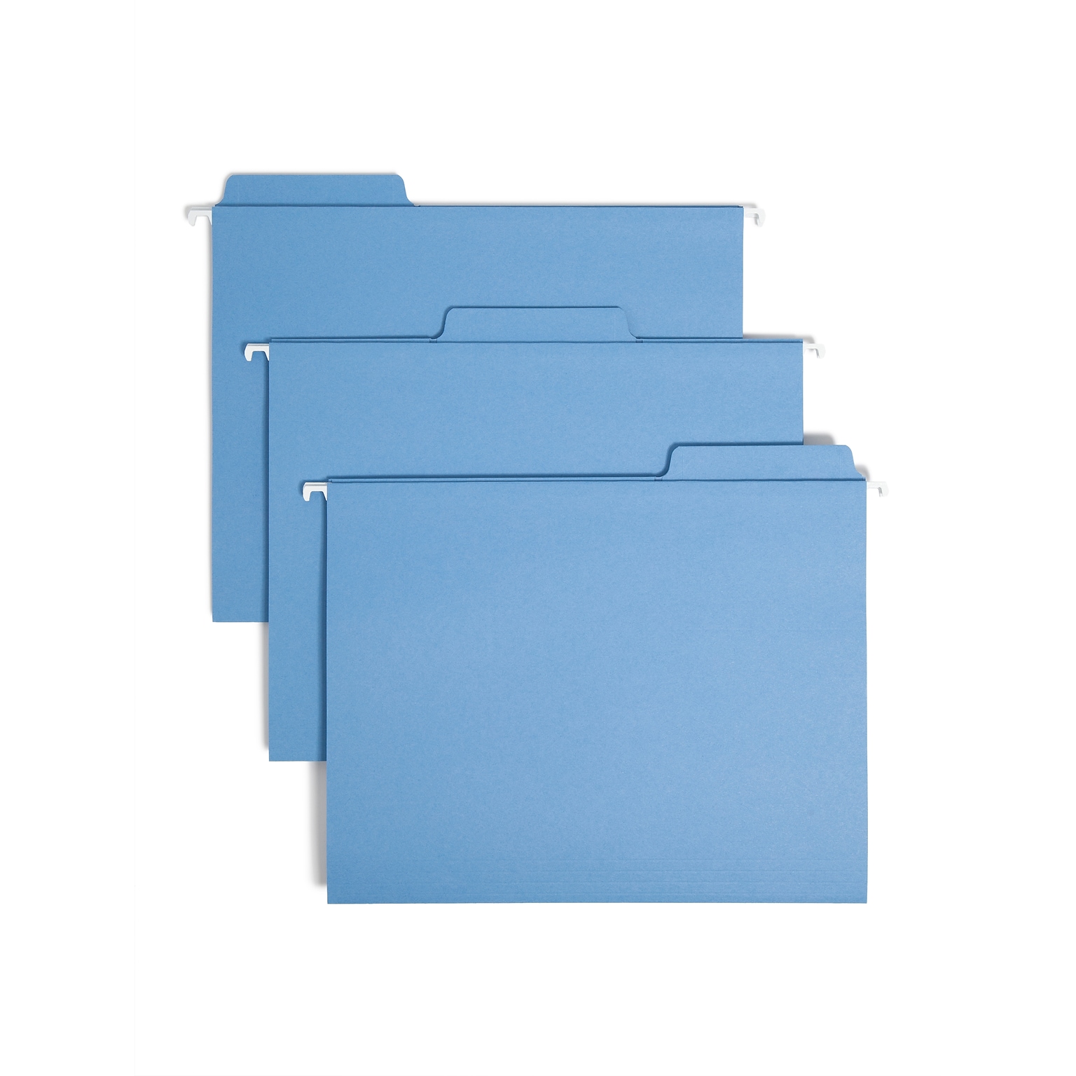 Smead FasTab Hanging File Folders, 1/3-Cut Tab, Letter Size, Blue, 20/Box (64099)