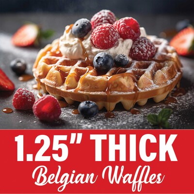 Brentwood 5" Flip Belgian Waffle Maker, Silver/Black (BTWTS231S)