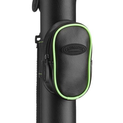 Casemaster Q-Vault Supreme Black with Green Trim Cue Case (51-0706-10)