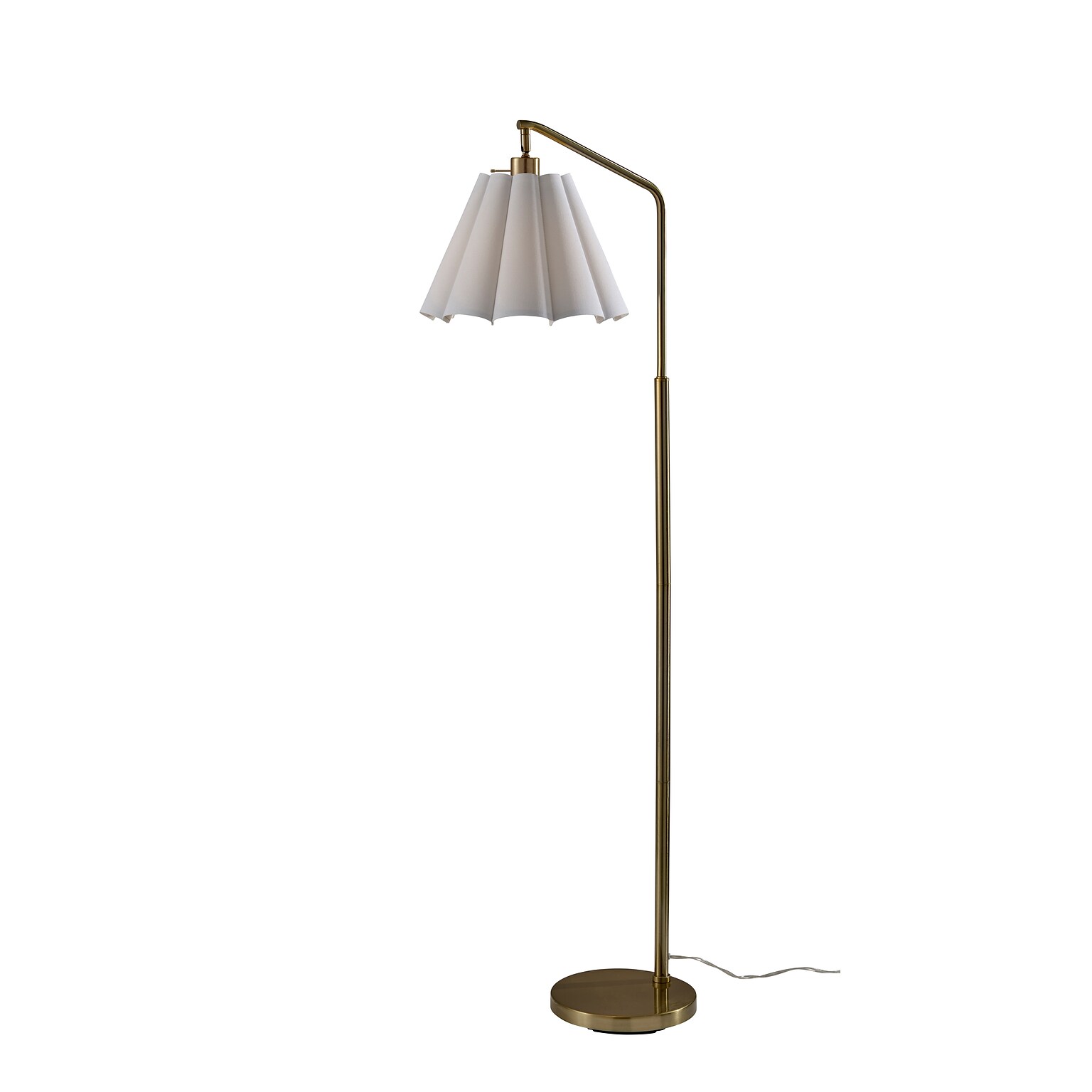 Adesso Lyra 60 Antique Brass Floor Lamp with Empire Shade (2608-21)
