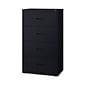 Hirsh Industries® Lateral File Cabinet, 4 Letter/Legal/A4-Size File Drawers, Black, 30 x 18.62 x 52.5