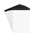 TRU RED™ Notepads, 8.5 x 11.75, Wide Ruled, White, 50 Sheets/Pad, 12 Pads/Pack (TR57382)