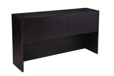 Boss Office Products 66" U-Shaped Desk with File Pedestal and Hutch, Mocha (GROUPA15-MOC)