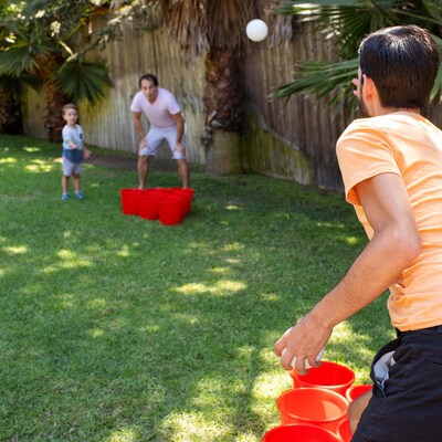 YardGames Outdoor Giant Yard Pong Game, Multicolored (PONG-001)